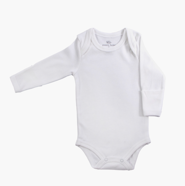 Body manga larga 100% algodón pima peruano con picueta