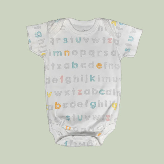 Body básico letras manga corta