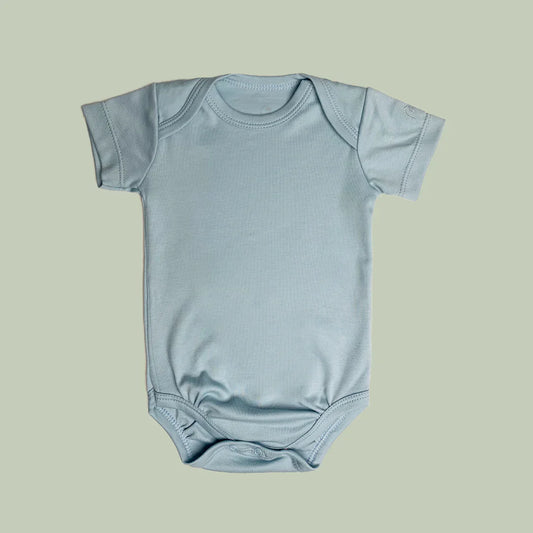 Body básico manga corta azul acero