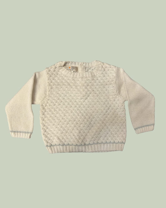 Sweater blanco 100% algodón pima
